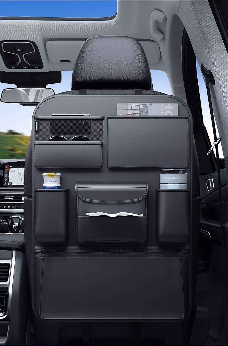 Premium Car Back Seat Organizer Minimalist – Multi-Pocket Storage for Road Trips