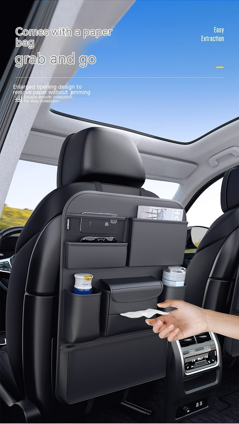Premium Car Back Seat Organizer Minimalist – Multi-Pocket Storage for Road Trips