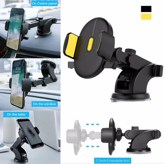 360° Telescopic Phone Mount Minimalist – Strong Dashboard Suction