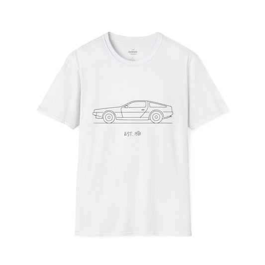 DeLorean DMC-12   EST. 1981 - Iconic Car Graphic T-Shirt
