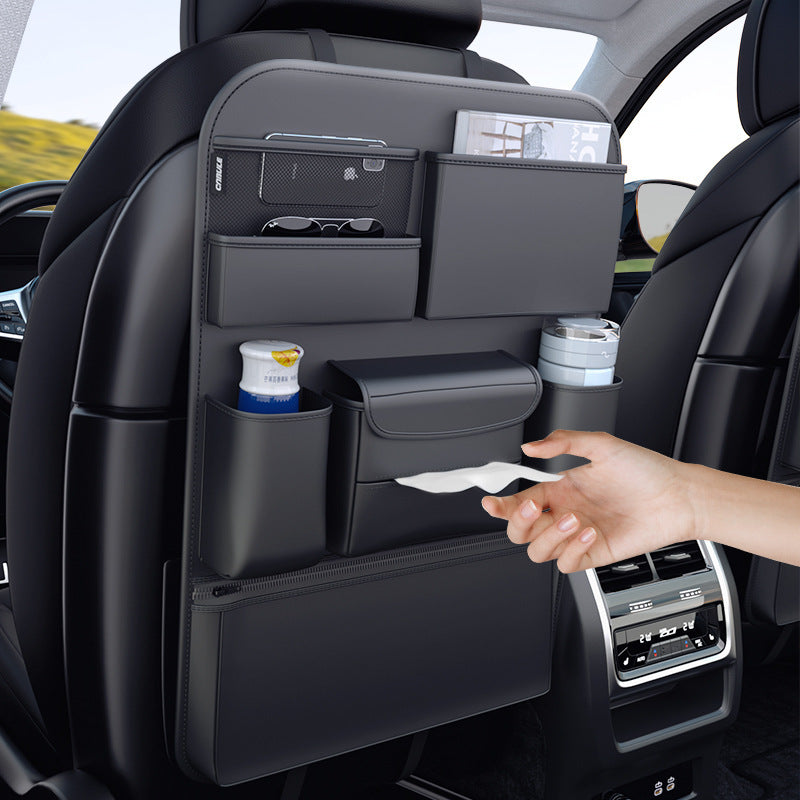 Premium Car Back Seat Organizer Minimalist – Multi-Pocket Storage for Road Trips